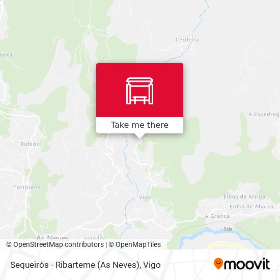 Sequeirós - Ribarteme (As Neves) map