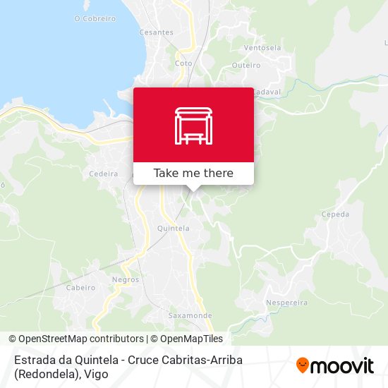 Estrada da Quintela - Cruce Cabritas-Arriba (Redondela) map