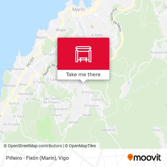 Piñeiro - Fixón (Marín) map