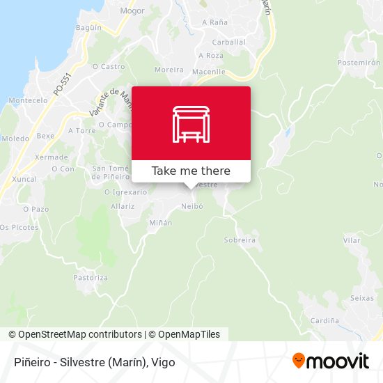 Piñeiro - Silvestre (Marín) map