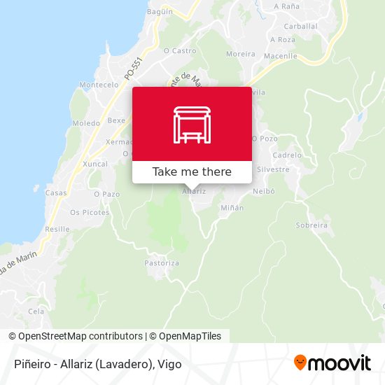 Piñeiro - Allariz (Lavadero) map
