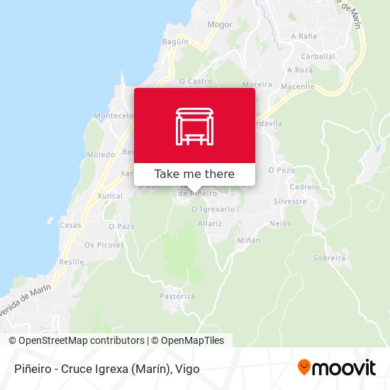 Piñeiro - Cruce Igrexa (Marín) map