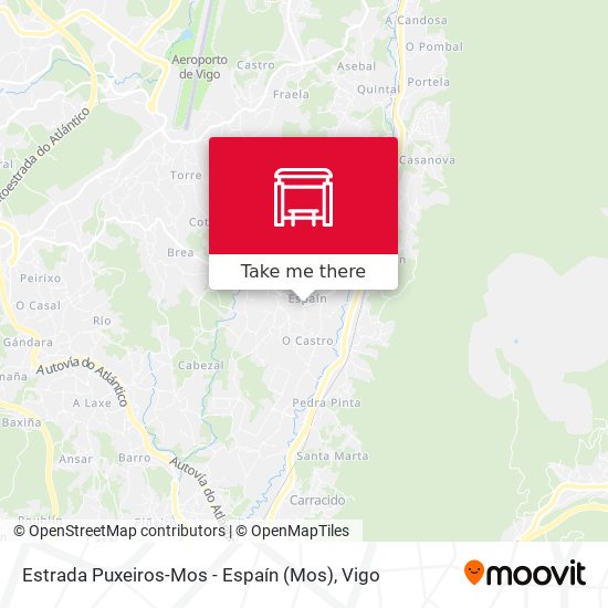 Estrada Puxeiros-Mos - Espaín map