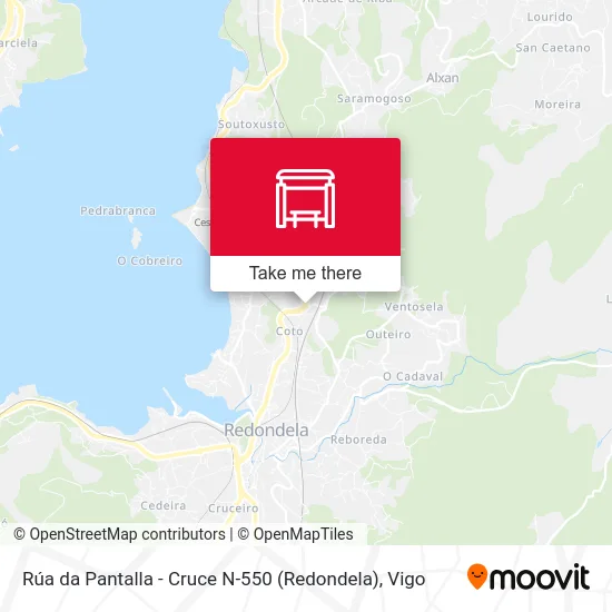 Rúa da Pantalla - Cruce N-550 (Redondela) map