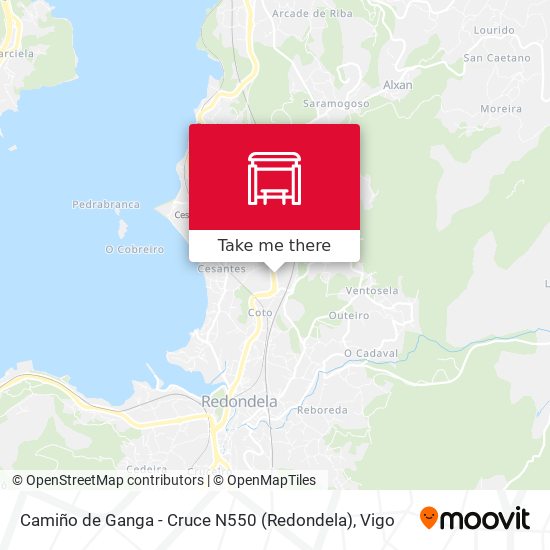 Camiño de Ganga - Cruce N550 (Redondela) map
