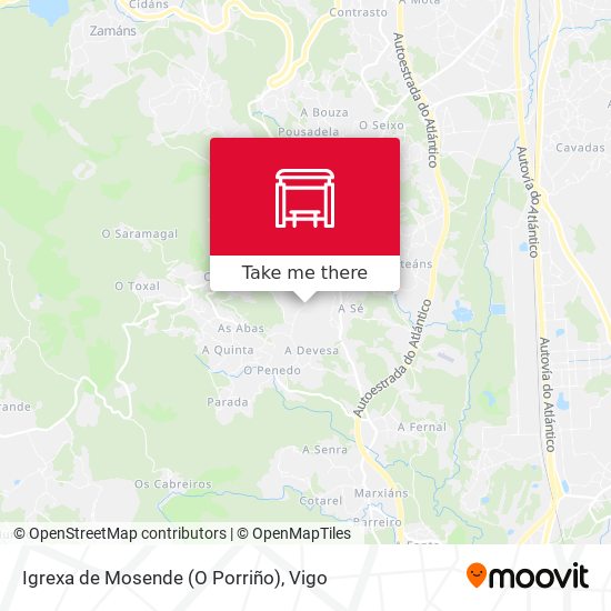 Igrexa de Mosende (O Porriño) map