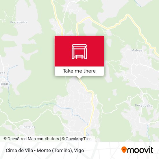 Cima de Vila - Monte (Tomiño) map
