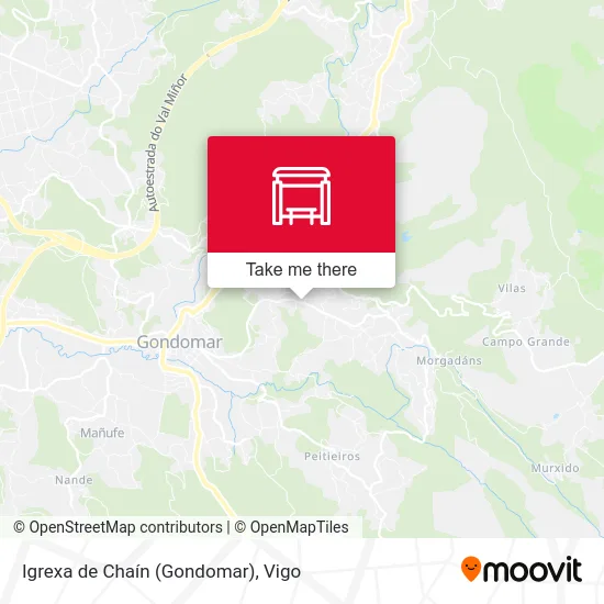 Igrexa de Chaín (Gondomar) map