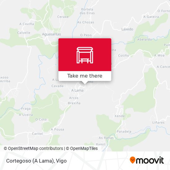 Cortegoso (A Lama) map