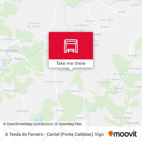 A Tenda do Ferreiro - Caritel (Ponte Caldelas) map