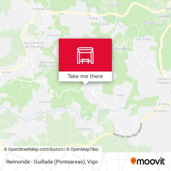 Reimonde - Guillade (Ponteareas) map