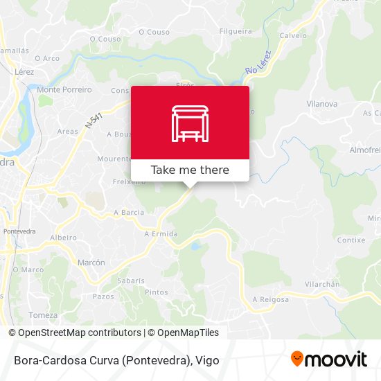 Bora-Cardosa Curva (Pontevedra) map