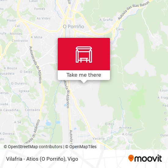 Vilafría - Atios (O Porriño) map