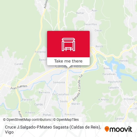 Cruce J.Salgado-P.Mateo Sagasta (Caldas de Reis) map