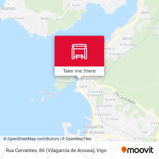 mapa Rua Cervantes, 86 (Vilagarcía de Arousa)