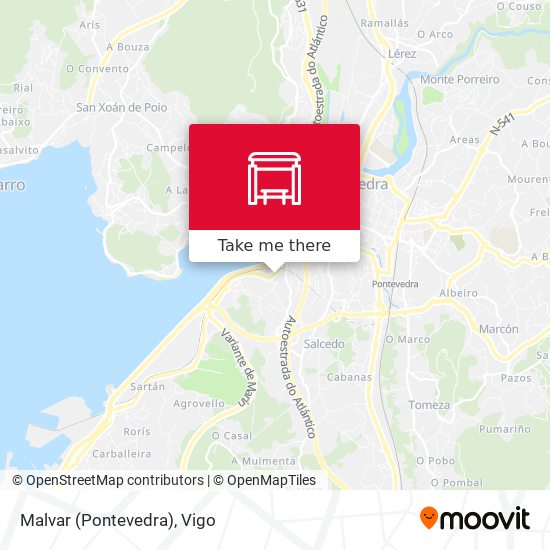 Malvar (Pontevedra) map