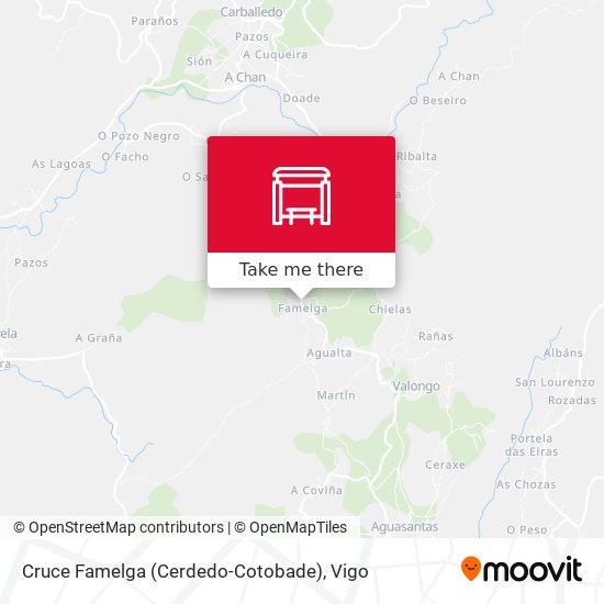 Cruce Famelga (Cerdedo-Cotobade) map