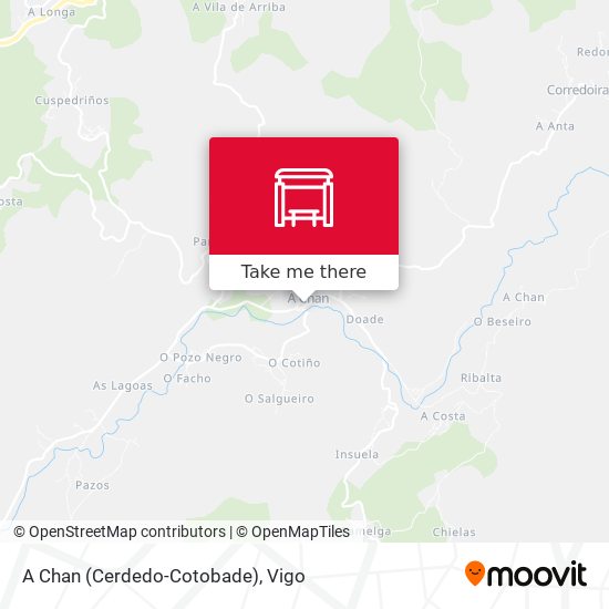 mapa A Chan (Cerdedo-Cotobade)