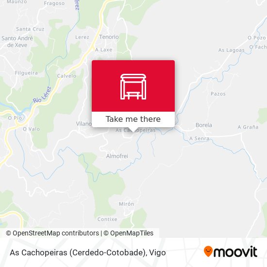 As Cachopeiras (Cerdedo-Cotobade) map