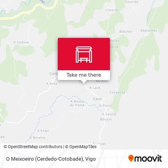 O Meixoeiro (Cerdedo-Cotobade) map