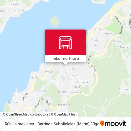 Rúa Jaime Janer - Barriada Suboficiales (Marín) map