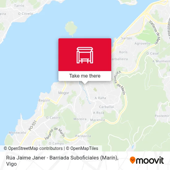Rúa Jaime Janer - Barriada Suboficiales (Marín) map