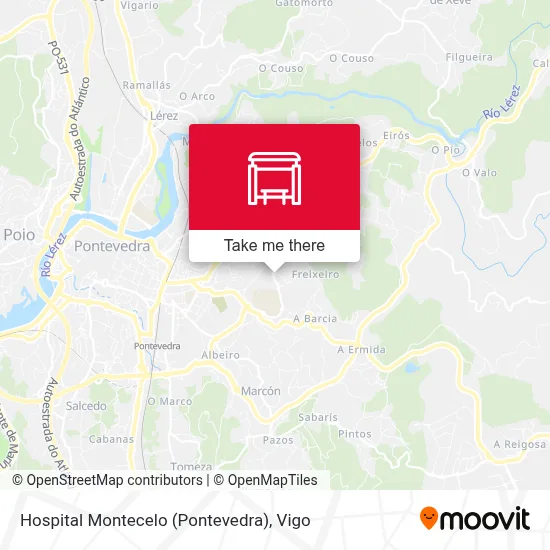 Hospital Montecelo (Pontevedra) map