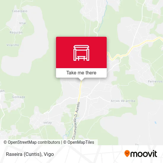 Raxeira (Cuntis) map