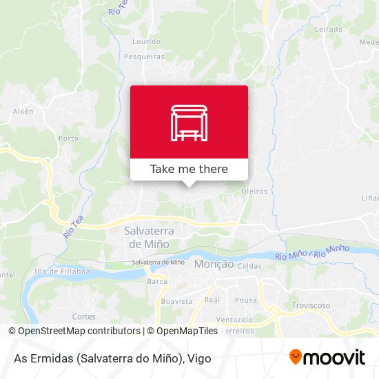 As Ermidas (Salvaterra do Miño) map