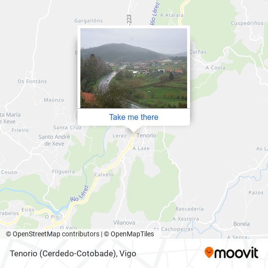 mapa Tenorio (Cerdedo-Cotobade)