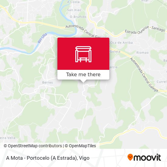 A Mota - Portocelo (A Estrada) map