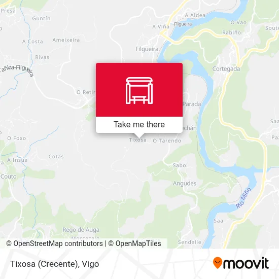 Tixosa (Crecente) map