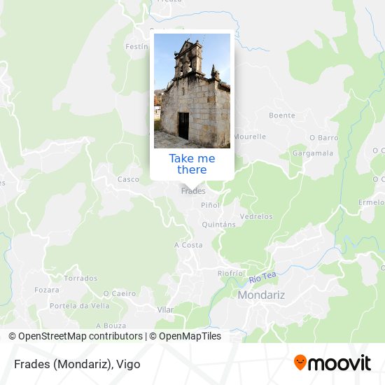 mapa Frades (Mondariz)