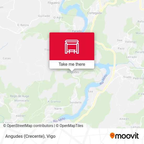 Angudes (Crecente) map