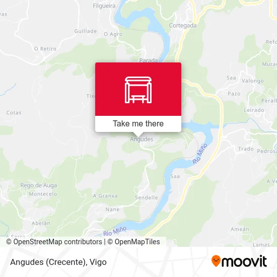 Angudes (Crecente) map