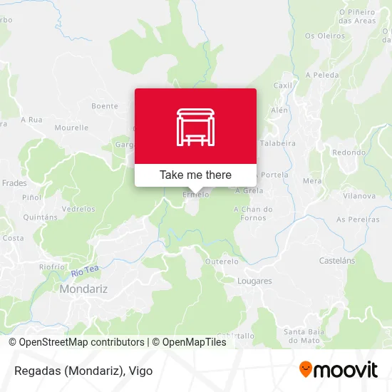 Regadas (Mondariz) map