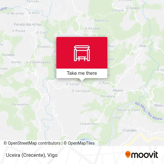 Uceira (Crecente) map