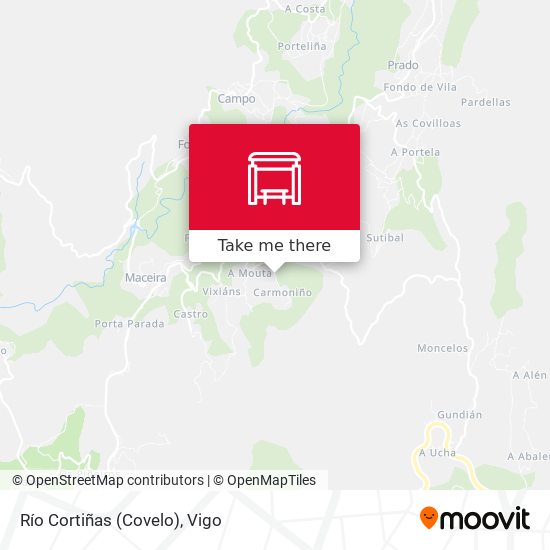 Río Cortiñas (Covelo) map