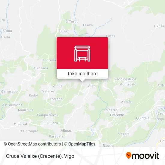 Cruce Valeixe (Crecente) map