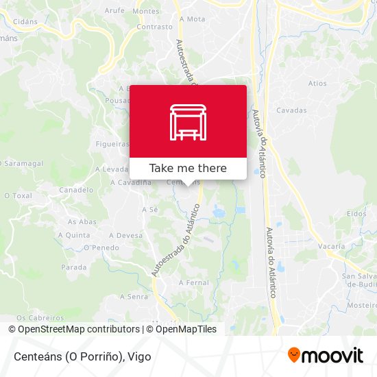 Centeáns (O Porriño) map