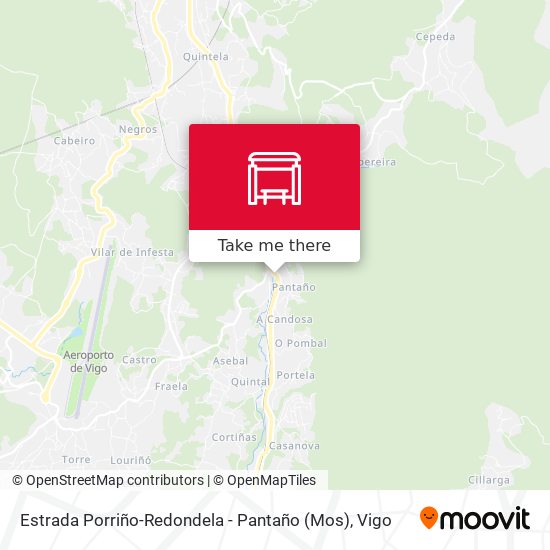 Estrada Porriño-Redondela - Pantaño (Mos) map