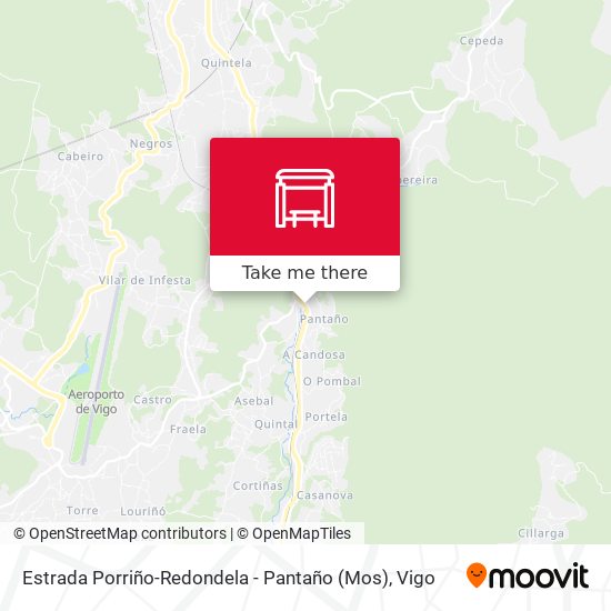 Estrada Porriño-Redondela - Pantaño (Mos) map