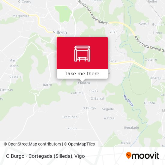 O Burgo - Cortegada (Silleda) map