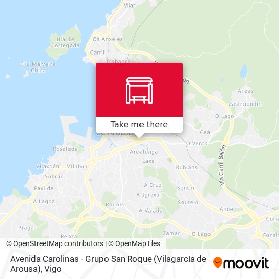 mapa Avenida Carolinas - Grupo San Roque (Vilagarcía de Arousa)