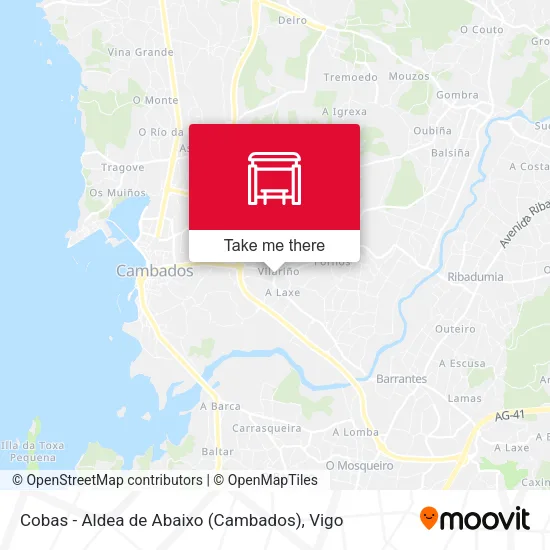 mapa Cobas - Aldea de Abaixo (Cambados)