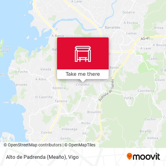 Alto de Padrenda (Meaño) map