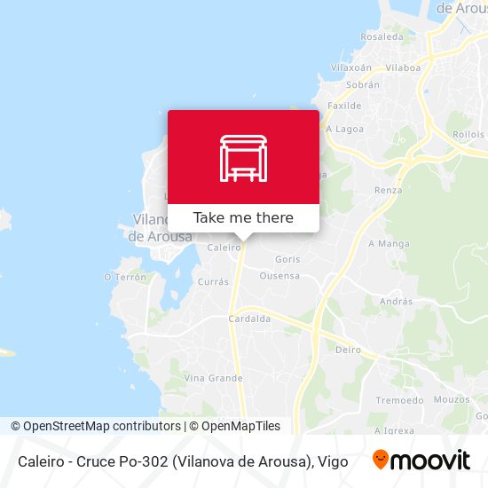 mapa Caleiro - Cruce Po-302 (Vilanova de Arousa)