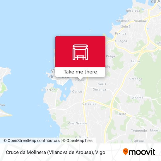 mapa Cruce da Molinera (Vilanova de Arousa)