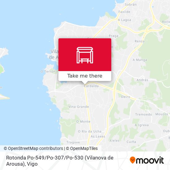 mapa Rotonda Po-549 / Po-307 / Po-530 (Vilanova de Arousa)