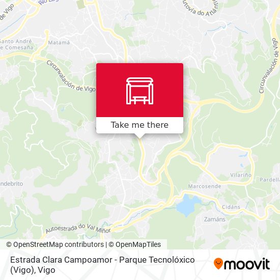 Estrada Clara Campoamor - Parque Tecnolóxico (Vigo) map